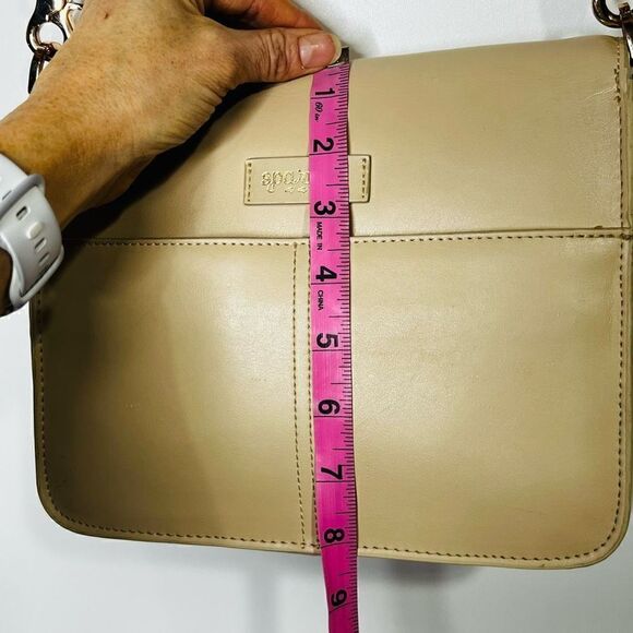 Spartina 449 Nude Cream Leather Shoulder Bag Purse - Picture 12 of 16